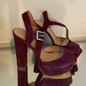 Steve Madden purple platform heels